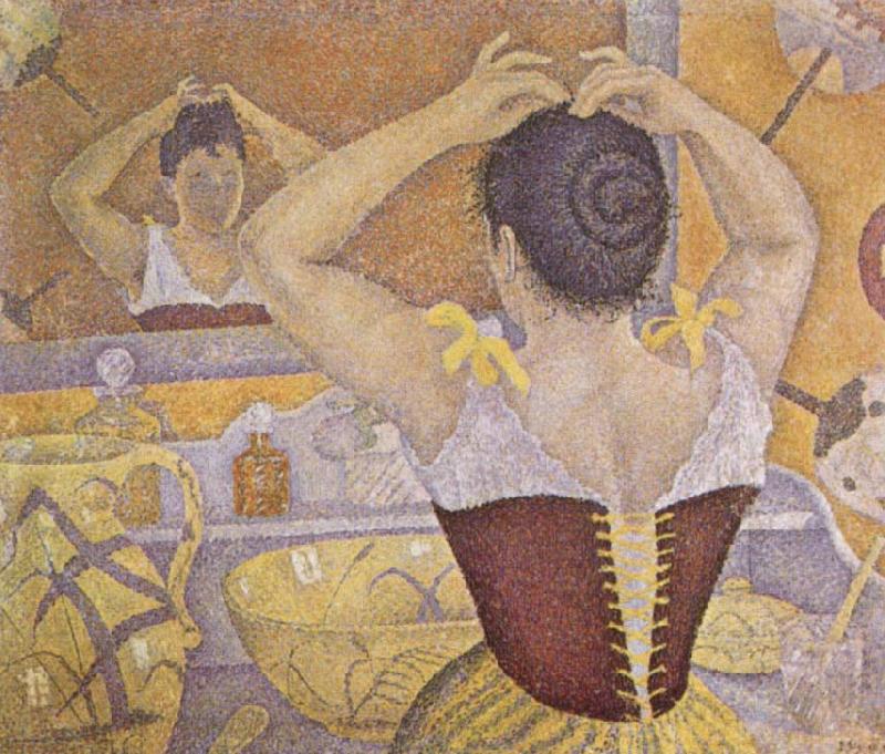Paul Signac Woman Taking up Her Hair Sweden oil painting art